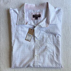 Johnston & Murphy White and Pink Patterned Shirt